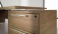 Kwest - Winkelschreibtisch mit Gro�container �berstehender Ansatz 256x200