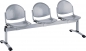 Stahl Besucherbank 3 Sitzer