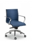 Design B�rostuhl in Chrom Leder