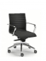 Design B�rostuhl in Chrom Leder