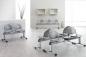 Stahl Besucherbank 3 Sitzer