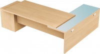 Kwest - Winkelschreibtisch mit Gro�container �berstehender Ansatz 256x200