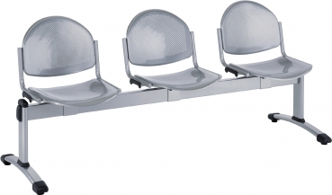 Stahl Besucherbank 3 Sitzer