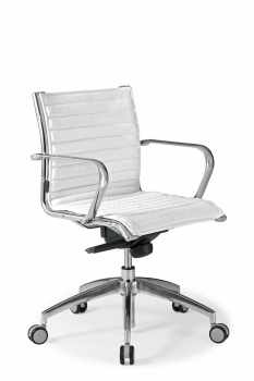 Design B�rostuhl in Chrom Leder
