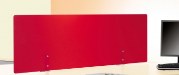 Schreibtisch Sichtschutz Plexiglas Rot oder Weiss