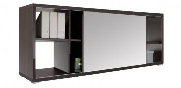 Kwest - B�cherregal mit Schiebet�re H�he 83 cm