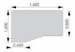 Kompakttisch 160x100x80 - Schreibtisch