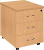 Rollcontainer Holz mit 3 Schubladen