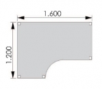 Kompakttisch 90� - Breite 160cm - Schreibtisch
