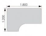Kompakttisch 90� - Breite 180cm - Schreibtisch
