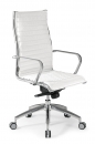 Design Drehstuhl in Chrom Leder